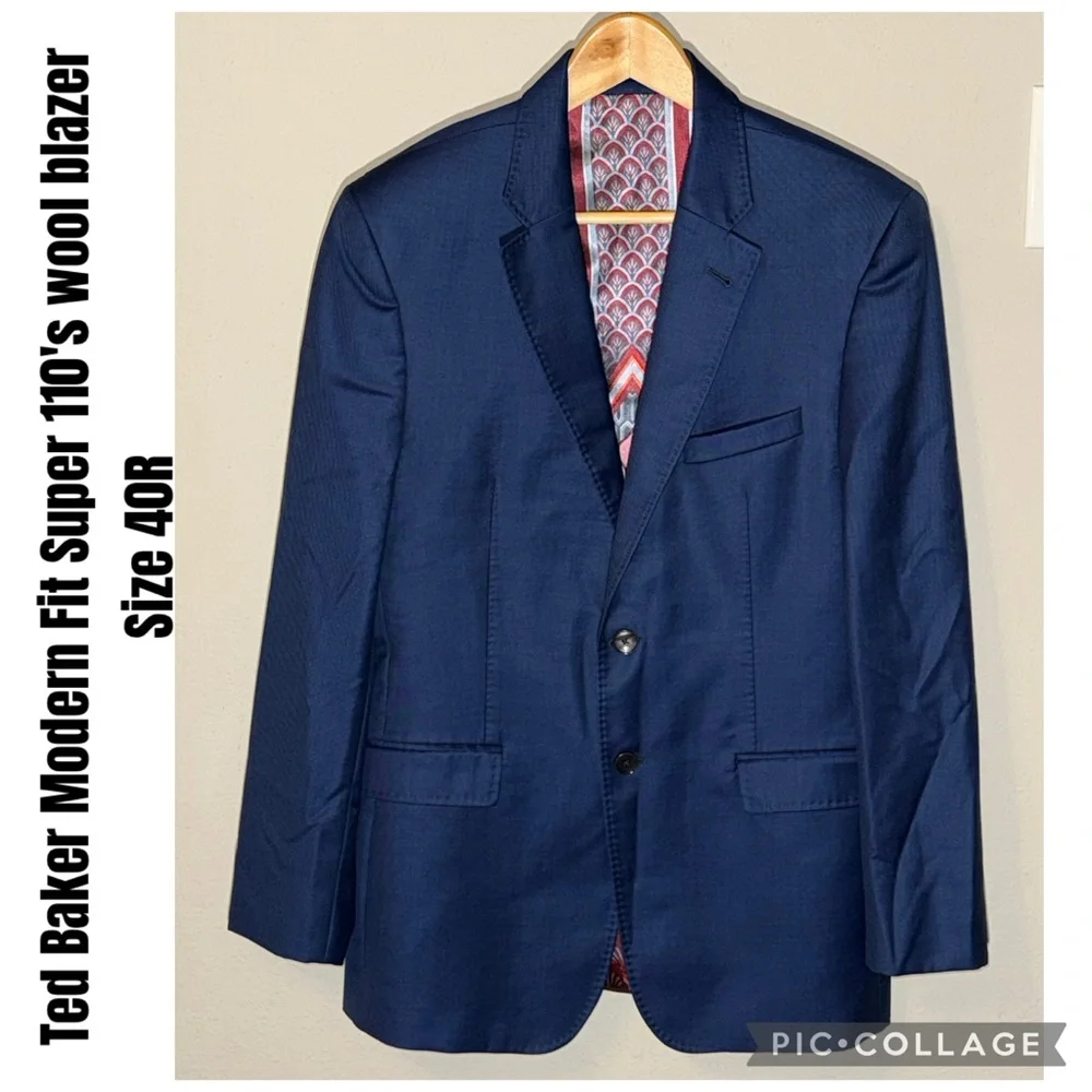 Ted Baker Modern Fit Super 110's wool blazer Size 40R